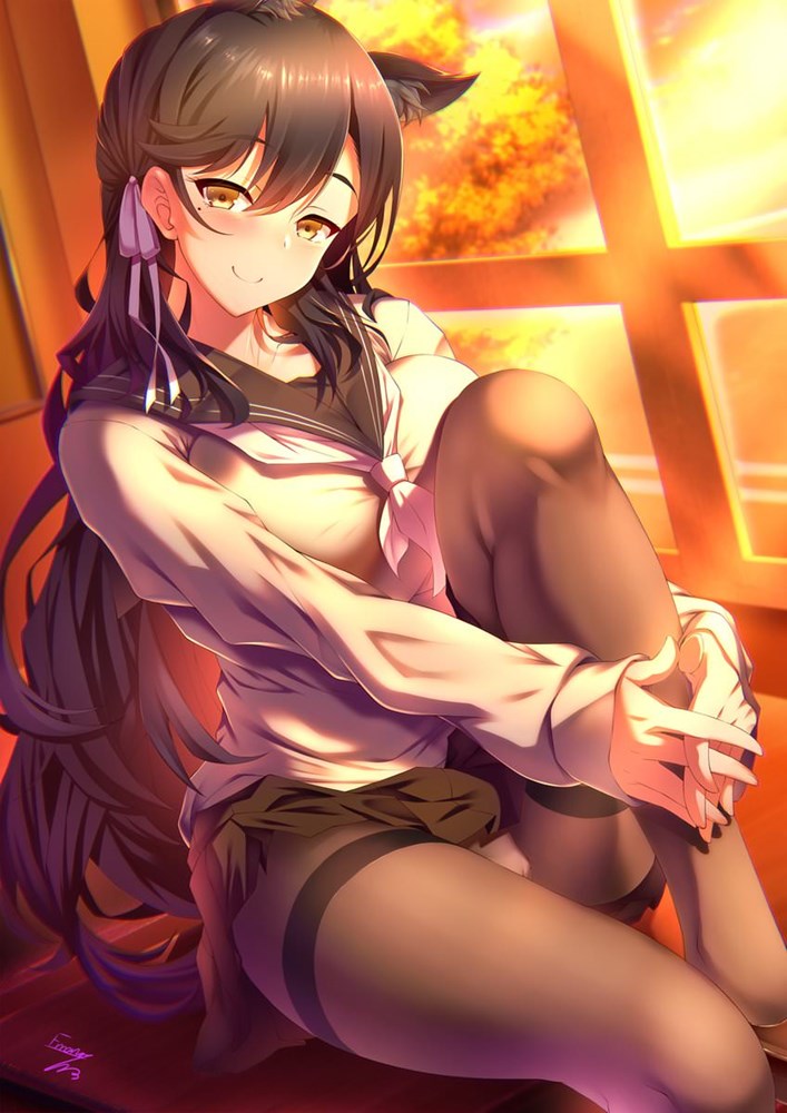 【二次】片膝上げ・立て膝の女の子画像スレ　その１５